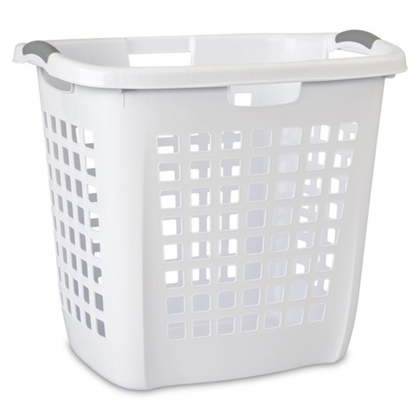 Sterilite White Plastic Laundry Basket 12258004